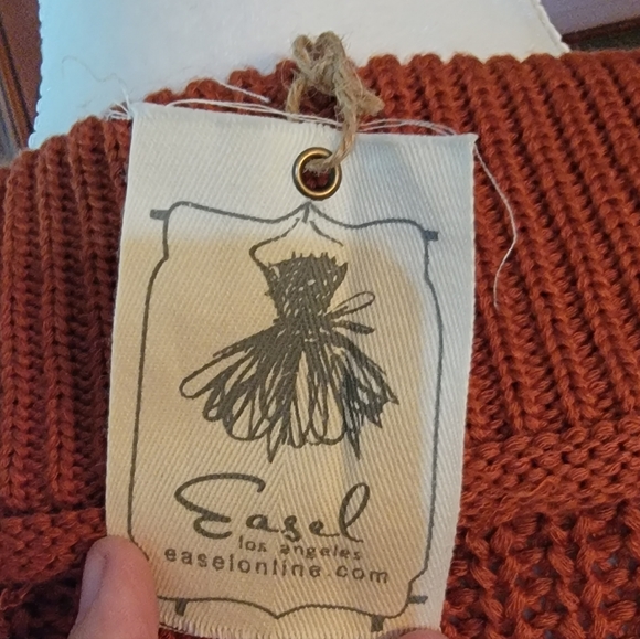 Easel Rust Oversized Knit Sweater Women's Size Small NWT - Picture 8 of 11